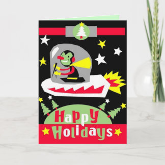 Alien UFO Kaart voor kerst