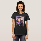 Alien UFO Kat Selfie Galaxy Kat T-shirt (Voorkant volledig)