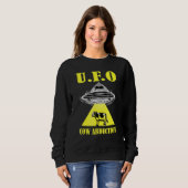 Alien Ufo Koe Abduction Alien Space Trui (Voorkant volledig)