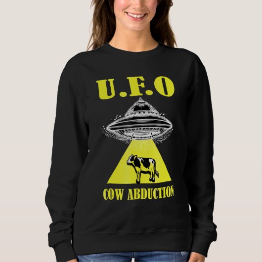 Alien Ufo Koe Abduction Alien Space Trui (Voorkant)