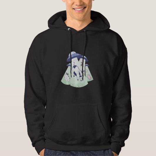 Alien Ufo-landbouwhuisdieren Hoodie (Voorkant)