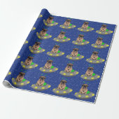 Alien UFO Leonberger Cadeaupapier (Uitgerold)