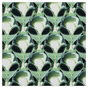 Alien UFO-metallisch patroon Stof