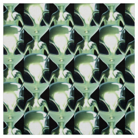 Alien UFO-metallisch patroon Stof (Swatch)