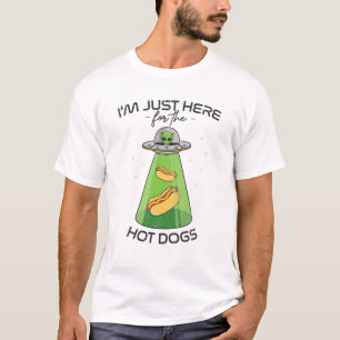 Alien UFO-ontvoering, grappige hotdog voor Aliens  T-shirt