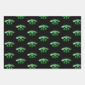 Alien UFO Ontvoering Ruimte Verjaardagsfeestje Inpakpapier Vel (Voorkant 2)