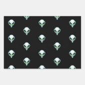 Alien UFO Ontvoering Ruimte Verjaardagsfeestje Inpakpapier Vel (Voorkant)