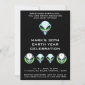 Alien UFO Ontvoering Ruimte Verjaardagsfeestje Kaart (Voorkant)