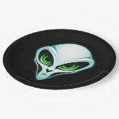 Alien UFO Ontvoering Ruimte Verjaardagsfeestje Papieren Bordje (Gekanteld)