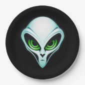 Alien UFO Ontvoering Ruimte Verjaardagsfeestje Papieren Bordje (Voorkant)