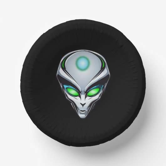 Alien UFO Ontvoering Ruimte Verjaardagsfeestje Papieren Kommen (Voorkant)