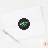 Alien UFO Ontvoering Ruimte Verjaardagsfeestje Ronde Sticker (Envelop)