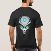 Alien UFO Ontvoering Ruimte Verjaardagsfeestje T-shirt (Achterkant)