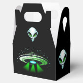 Alien UFO ontvoering ruimteschip verjaardagsfeestj Bedankdoosjes (Geopend)