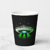 Alien UFO ontvoering ruimteschip verjaardagsfeestj Papieren Bekers (Voorkant)