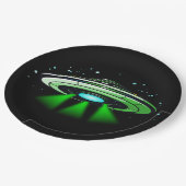 Alien UFO ontvoering ruimteschip verjaardagsfeestj Papieren Bordje (Gekanteld)