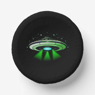 Alien UFO ontvoering ruimteschip verjaardagsfeestj Papieren Kommen