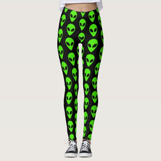 Alien UFO-patroon Leggings (Voorkant)
