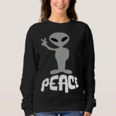 Alien UFO Peace Sign Trui (Voorkant)