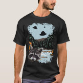 Alien UFO Raccoon Lovers Extraterrestrial Encounte T-shirt (Voorkant)