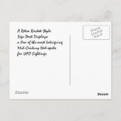 Alien UFO-sighting-Briefkaart uit de middeleeuwen Briefkaart (Achterkant)