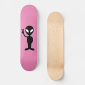 Alien UFO Skateboards roze (Voorkant)