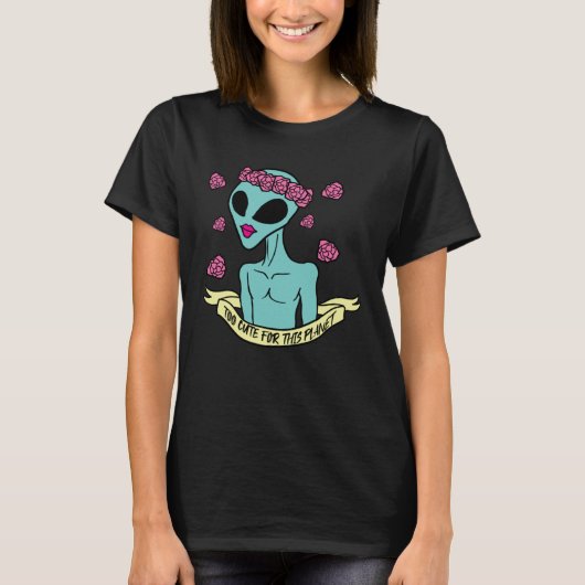 Alien UFO Space Monster Ontvoering Perfect Idee T-shirt (Voorkant)