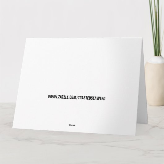 ALIEN UFO SPACESHIP FUNNY BIG BIRTHDAY KAART (Achterkant)