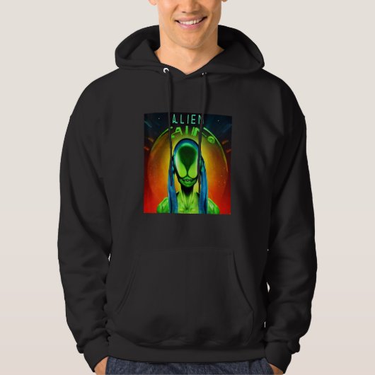 Alien UFO UAP 51 area grey out of this world creat Hoodie (Voorkant)