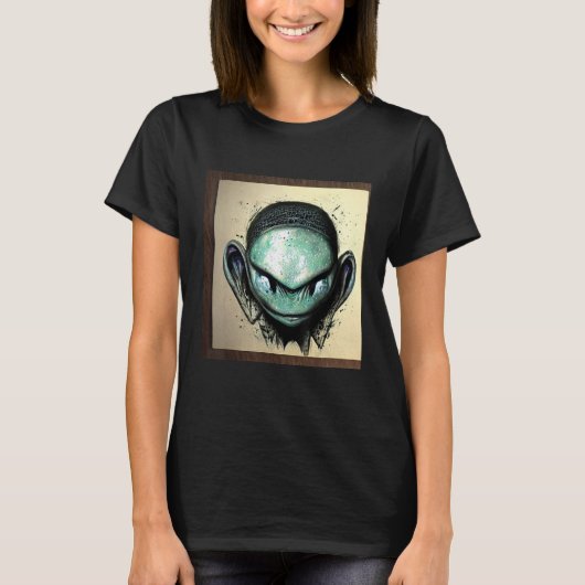 Alien UFO UAP 51 area grey out of this world creat T-shirt (Voorkant)
