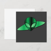 Alien UFO-uitnodiging Kaart (Voorkant / Achterkant)