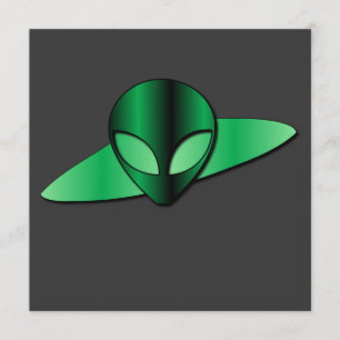 Alien UFO-uitnodiging Kaart
