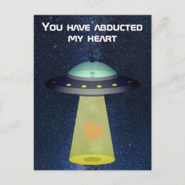 Alien UFO-Valentijn: Je hebt mijn hart ontvoerd Briefkaart