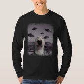 Alien UFO Walter Dog Meme Grappig T-shirt (Voorkant)