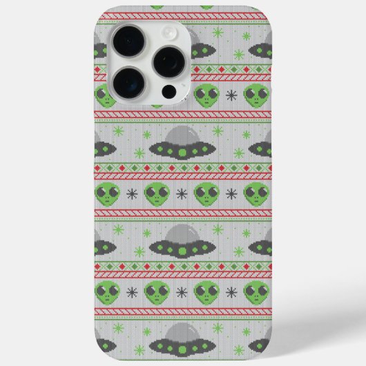 Alien Ugly KerstSweater Case-Mate iPhone Case (Achterkant)