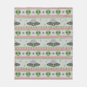 Alien Ugly KerstSweater Fleece Deken (Voorkant)