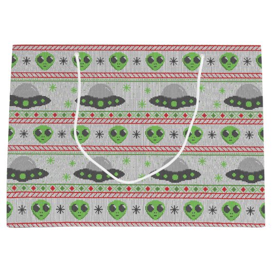 Alien Ugly KerstSweater Groot Cadeauzakje (Voorkant)