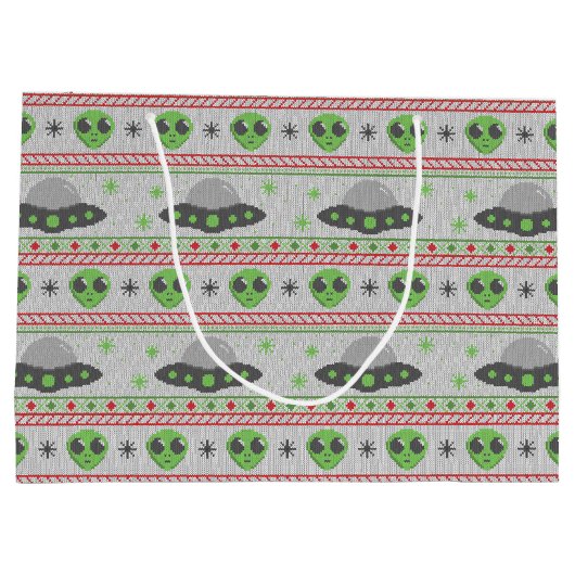 Alien Ugly KerstSweater Groot Cadeauzakje (Achterkant)