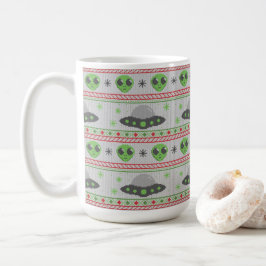 Alien Ugly KerstSweater Koffiemok