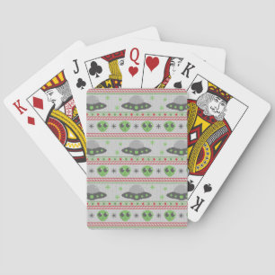 Alien Ugly KerstSweater Pokerkaarten