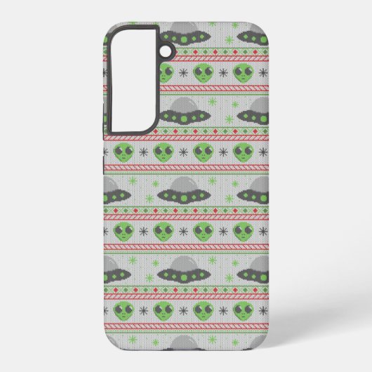 Alien Ugly KerstSweater Samsung Galaxy Hoesje (Achterkant)