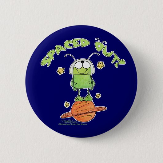 Alien uitgespaard ronde button 5,7 cm (Voorkant)