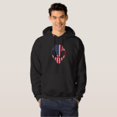 Alien USA Patriotic 4th of July America Hoodie (Voorkant volledig)