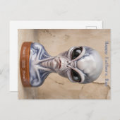 Alien Vaderdag Feestdagenkaart (Voorkant / Achterkant)