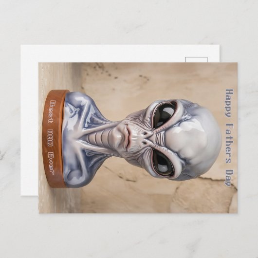 Alien Vaderdag Feestdagenkaart (Voorkant / Achterkant)