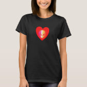 Alien Valentine Heart Science Fiction T-shirt (Voorkant)