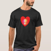 Alien Valentine Heart Science Fiction T-shirt (Voorkant)