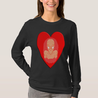 Alien Valentine's Day Artwork  Alien Torso Heart T-shirt
