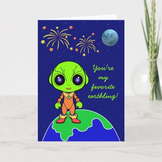 Alien Valentine's Day card by Jo Images Aankondiging (Voorkant)