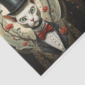 Alien verbinding - Katten paren met hoed Tissuepapier (Detail)